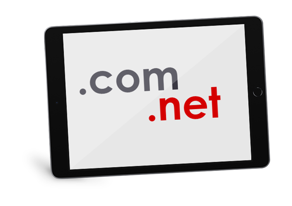 iPad con dominios .com y .net
